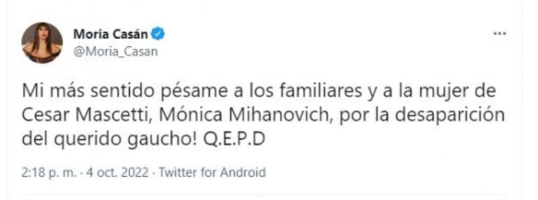 Dolor por la muerte de César Mascetti: los mensajes de despedida de los famosos en las redes