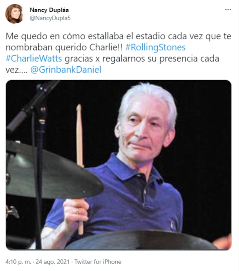 Dolor por la muerte de Charlie Watts: los mensajes de los famosos despidiendo al baterista de los Rolling Stones