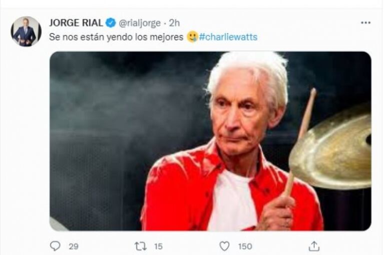 Dolor por la muerte de Charlie Watts: los mensajes de los famosos despidiendo al baterista de los Rolling Stones