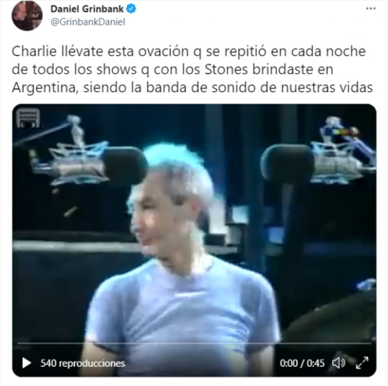 Dolor por la muerte de Charlie Watts: los mensajes de los famosos despidiendo al baterista de los Rolling Stones