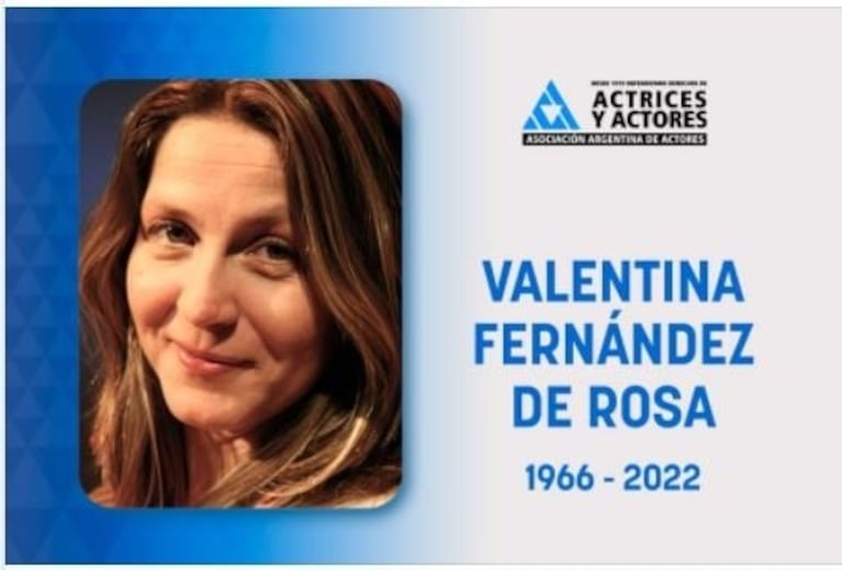 Dolor por la muerte de la actriz Valentina Fernández de Rosa, hija de Cristina Banegas y Alberto Fernández de Rosa