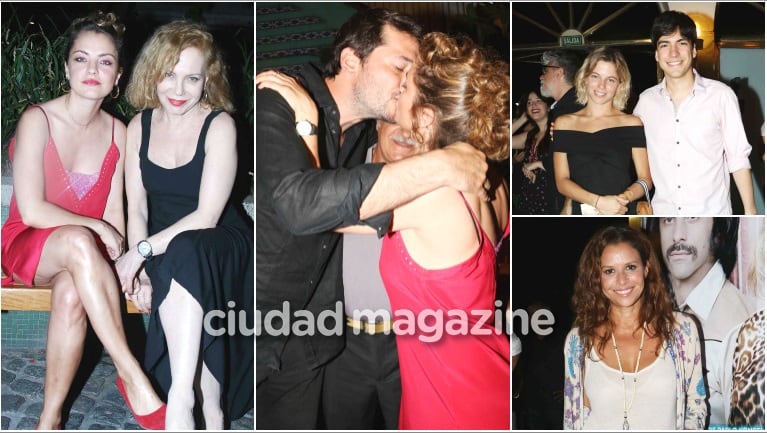 Dolores Fonzi y Cecilia Roth debutaron con la obra Entonces, la noche: romántico beso y cumbre de famosos (Fotos: Movilpress)