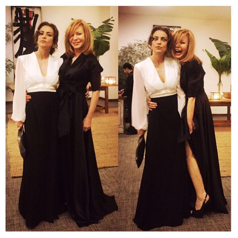 Dolores Fonzi y Cecilia Roth, divertidas y muy elegantes (Foto: Instagram).   