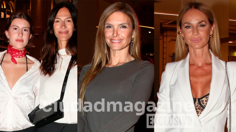 Dolores Trull y su hija, Sofía Zámolo y Sabrina Rojas en el desfile de Galerías Pacífico (Fotos: Movilpress).