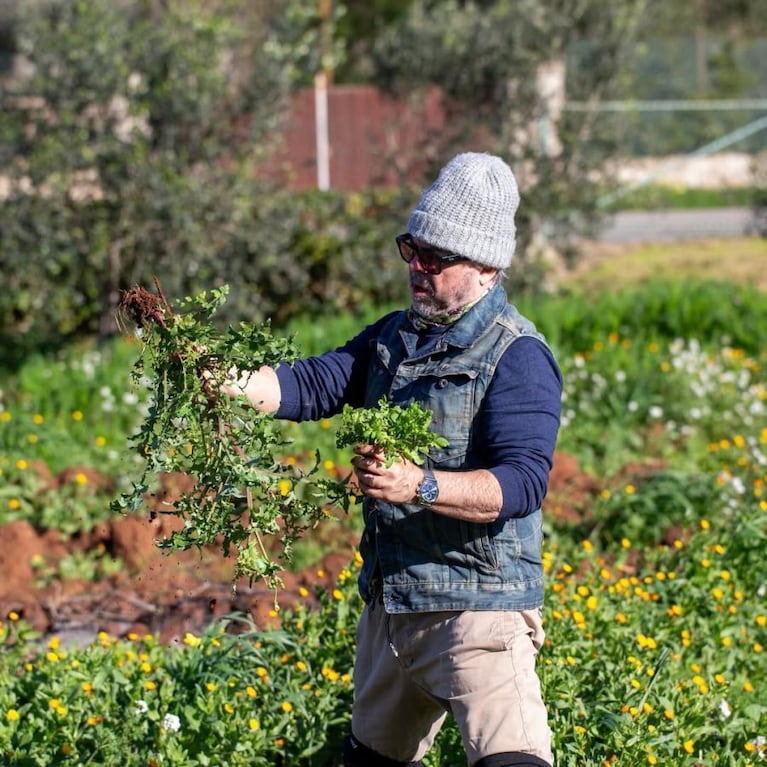 Donato de Santis en su huerta de Puglia.  Crédito Instagram