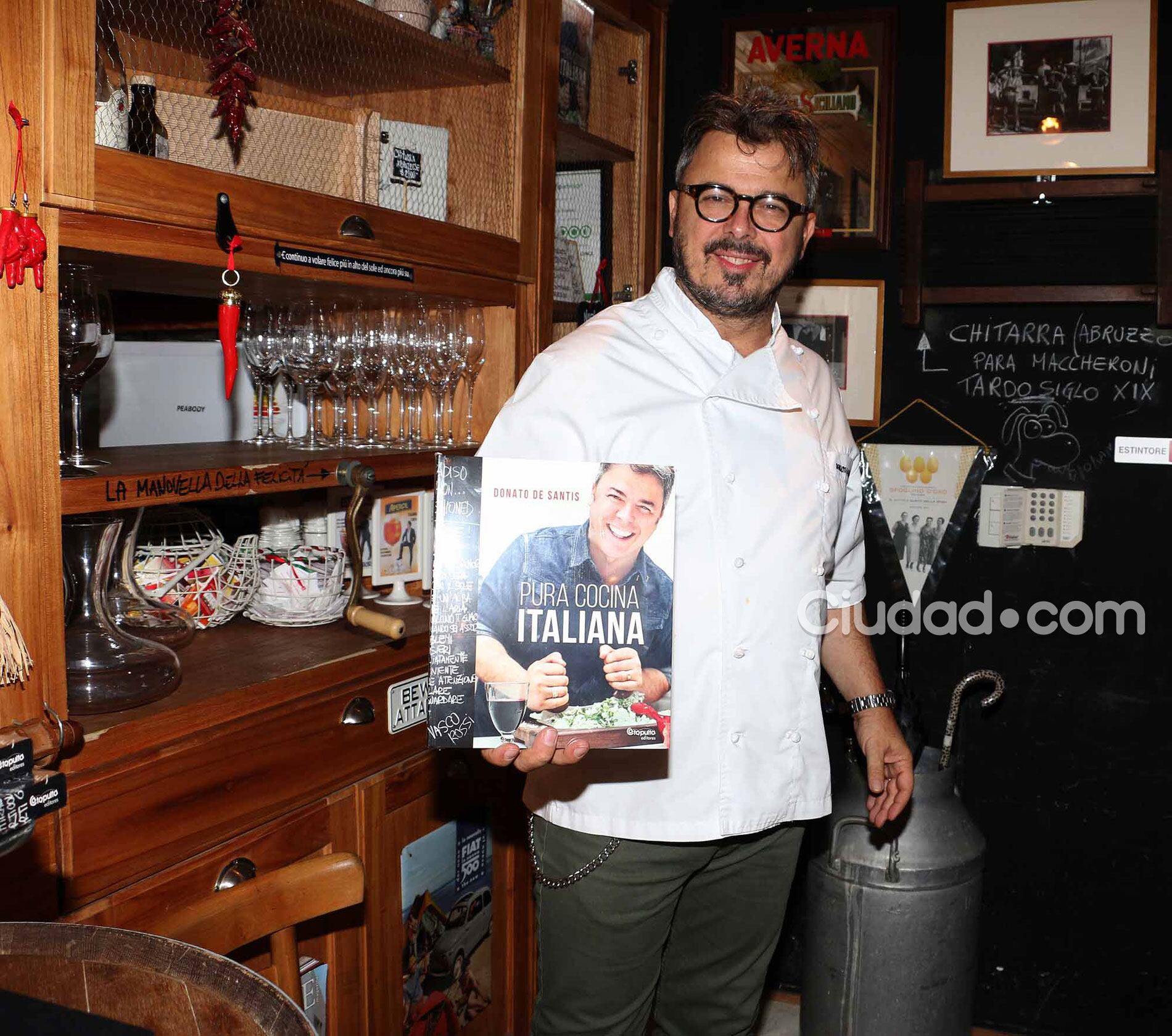 Donato De Santis en su restó, Cucina Paradiso (Fotos: Movilpress). 