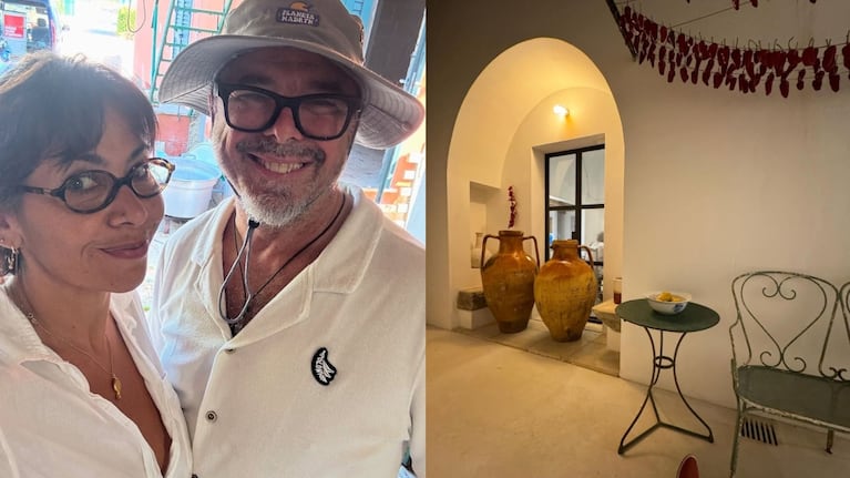 Donato de Santis y Micaela Paglayán: la casa mediterránea del chef en su Puglia natal. CRÉDITO: Instagram