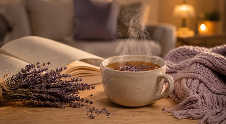 Dormir con flores de lavanda reduce la activación del sistema nervioso simpático. Foto: IA