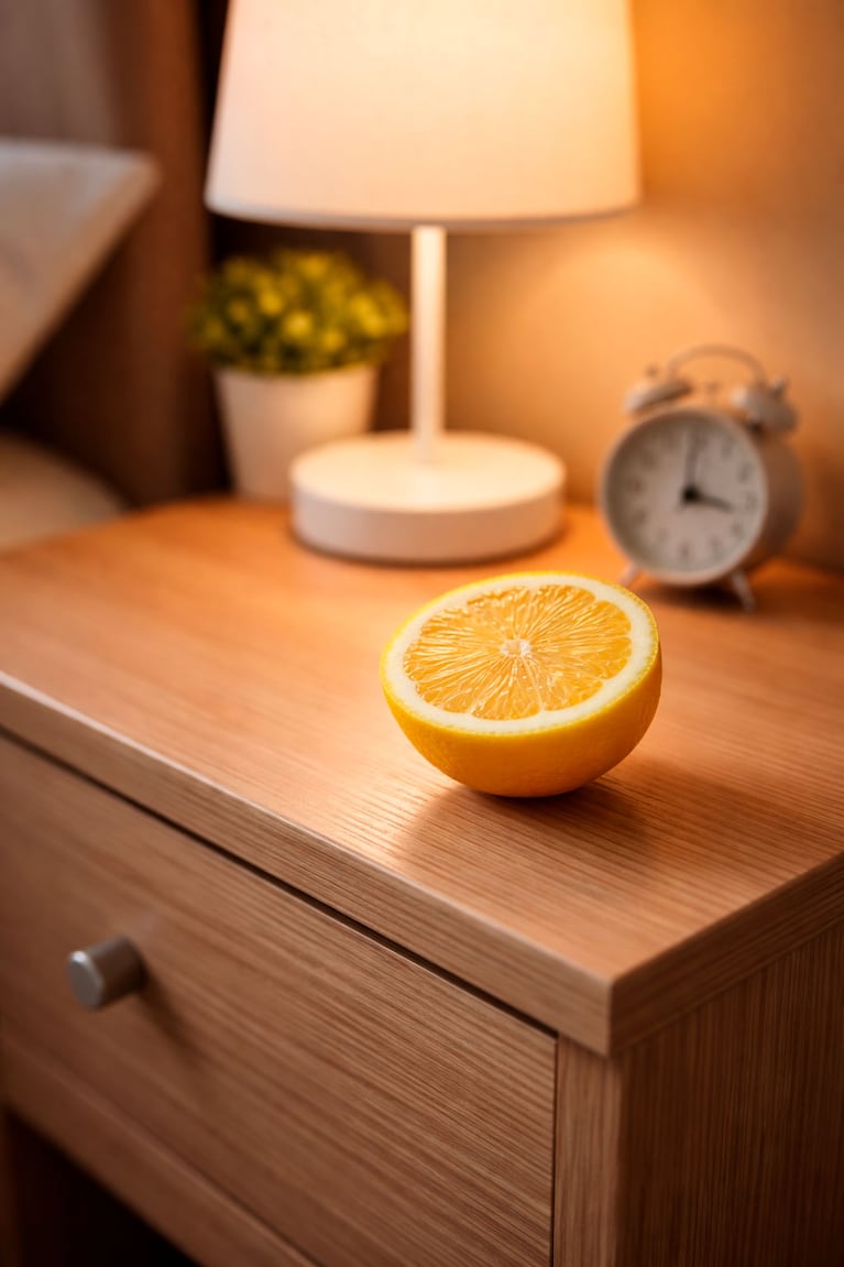 Dormir con un limón en la mesa de luz: por qué muchos lo hacen y qué beneficios tiene (foto creada con IA)