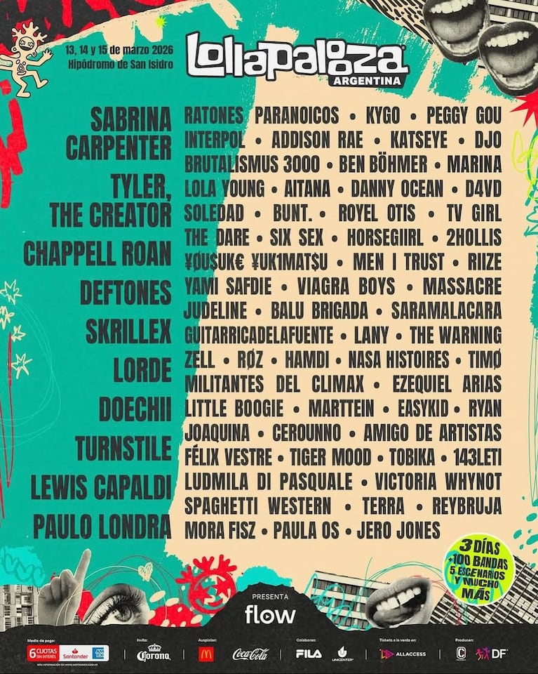Dos artistas se suman a Lollapalooza Argentina 2026