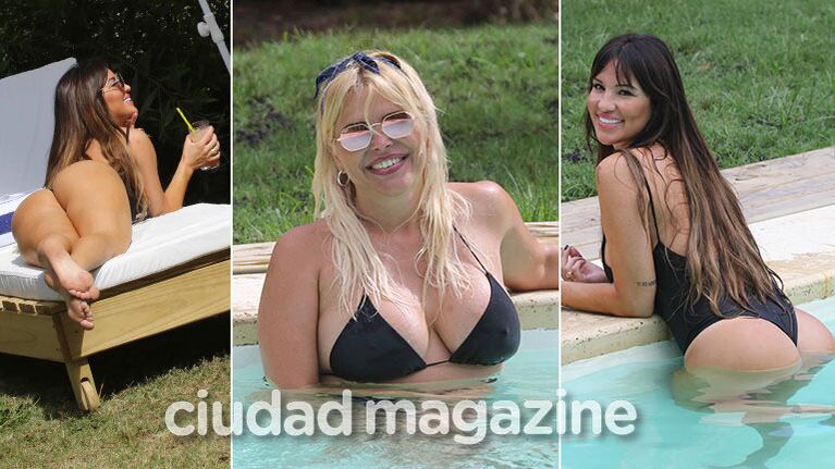 ¡Dos bombas! Nazarena Vélez, súper sexy en la pileta junto a una amiga diosa… ¡y blooper hot!