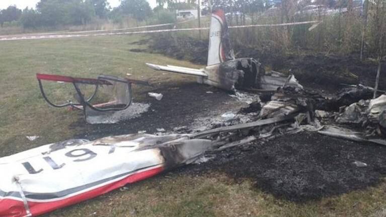 Dos personas murieron al caer una avioneta en el aeródromo de General Rodríguez