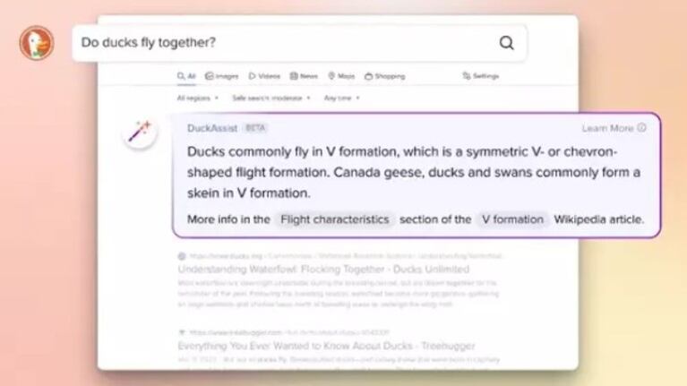 DuckDuckGo incorpora respuestas generadas por IA en su motor de búsqueda con la función DuckAssist