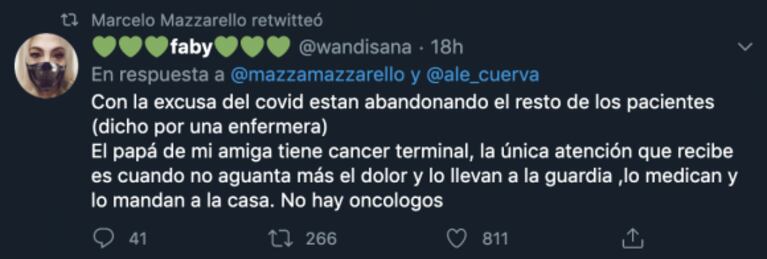 Dura acusación de Marcelo Mazzarello contra el sistema de salud, tras la muerte de su papá: "Los muertos de la dictadura sanitaria"