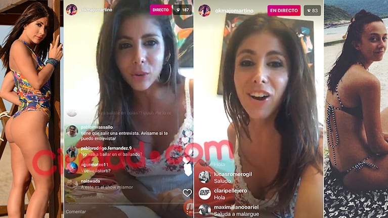 Durante un Instagram Live de Majo Martino, Nai Awada le escribió mensajes como "estás re buena", "te chapo toda" y "no me pasa esto con cualquier mina".