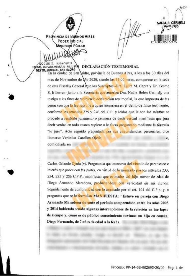 Durísima declaración de Verónica Ojeda ante la Justicia, tras la muerte de Maradona: "Lo emborrachaban a propósito"