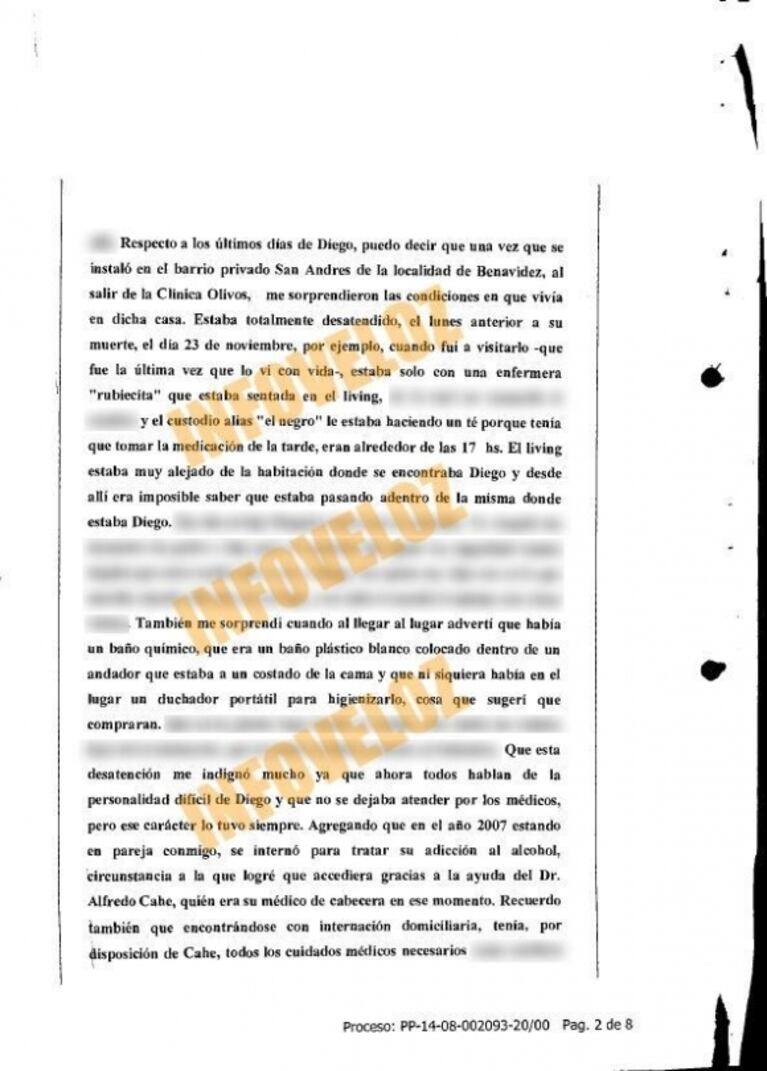 Durísima declaración de Verónica Ojeda ante la Justicia, tras la muerte de Maradona: "Lo emborrachaban a propósito"
