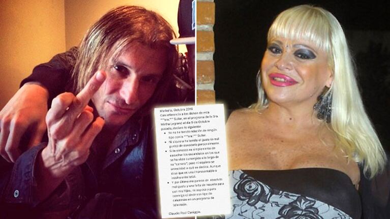 Durísimo comunicado oficial de Claudio Caniggia contra Süller. (Foto: Web)