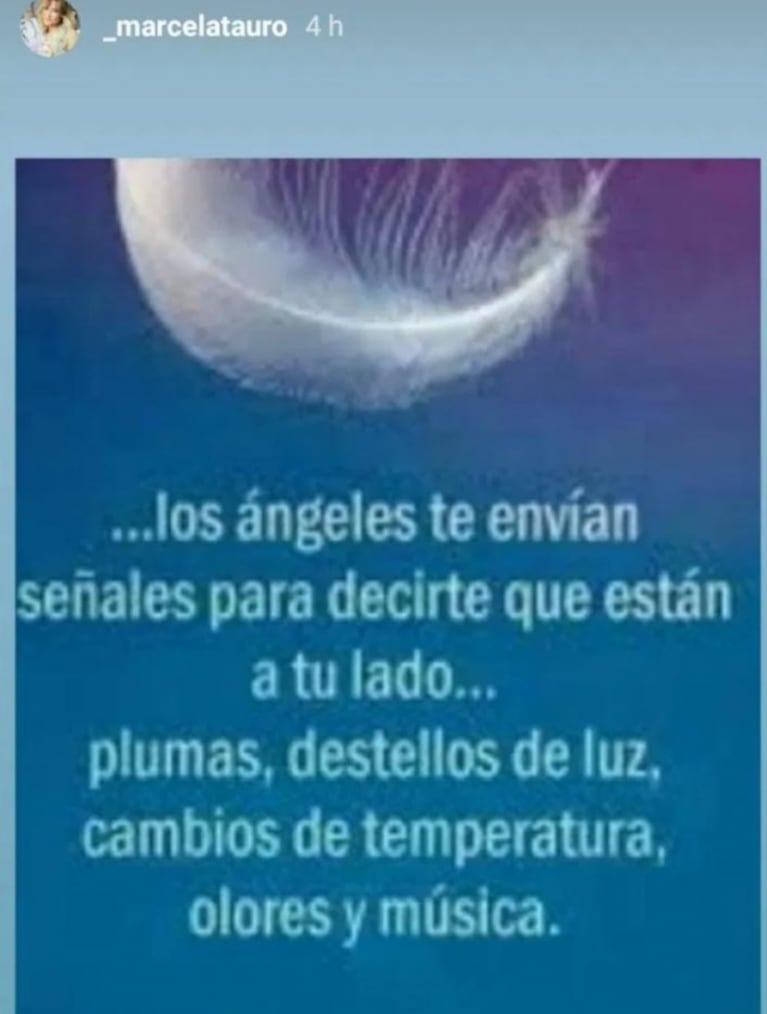 Duro mensaje de Marcela Tauro en pleno escándalo por su continuidad en Intrusos: "Los ángeles te envían señales para decirte que están a tu lado"