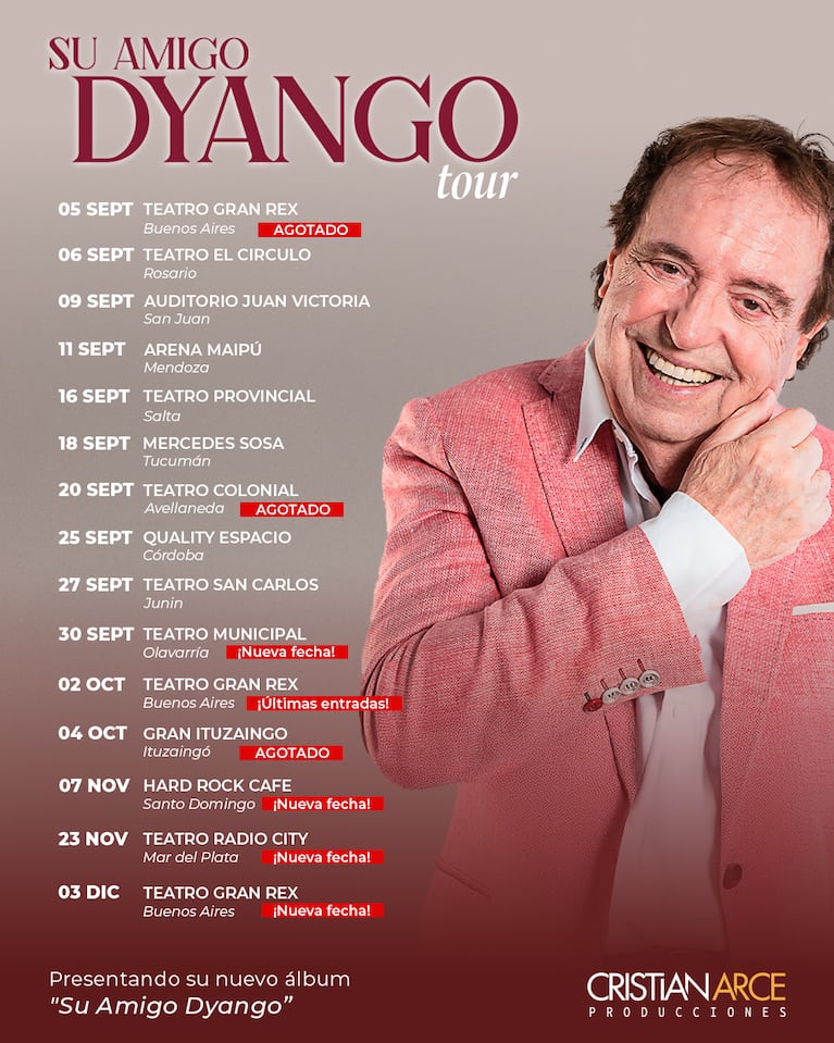 Dyango lanza “Cuando Quieras, Donde Quieras” junto a Santiago Cruz antes de sus shows en Argentina