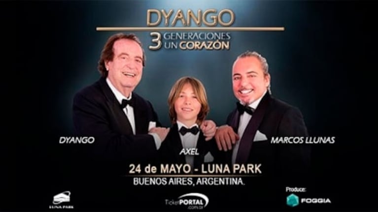 Dyango llega a la Argentina junto a su hijo Marcos Llunas y su nieto Axel: cuándo y dónde será el show