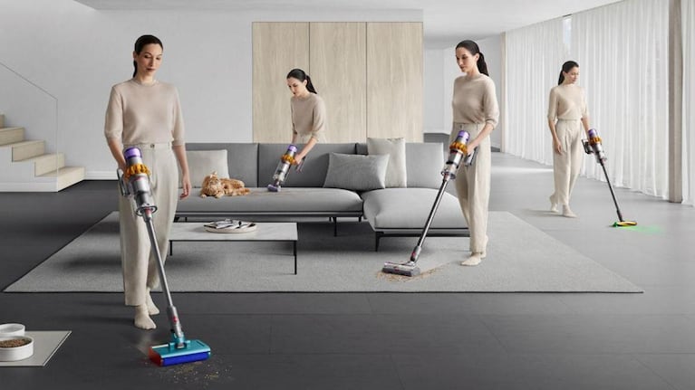 Dyson WashG1 evita la mezcla de agua sucia y limpia para una higienización total.
