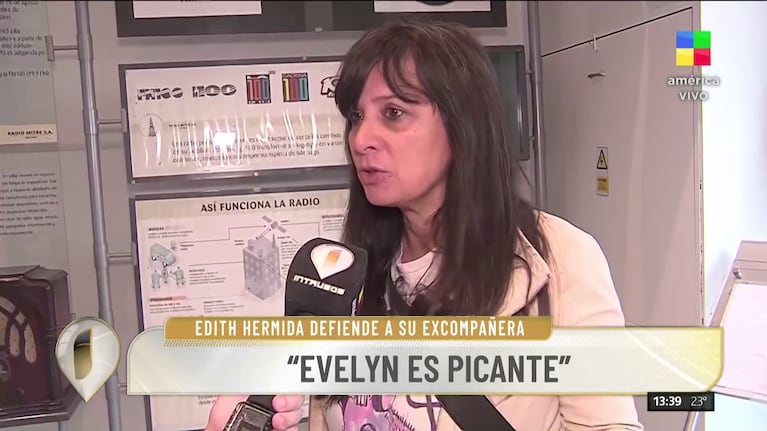 Edith Hermida en Intrusos (Foto: captura de América).