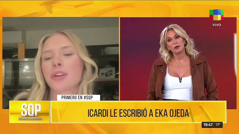 Ekaterina Ojeda habló de Mauro Icardi en el programa de Yanina Latorre (Foto: captura de América).