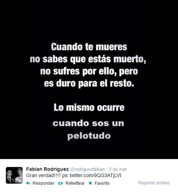 El 3 de marzo compartió esta frase y agregó: "¡Gran verdad!". (Foto: Twitter)