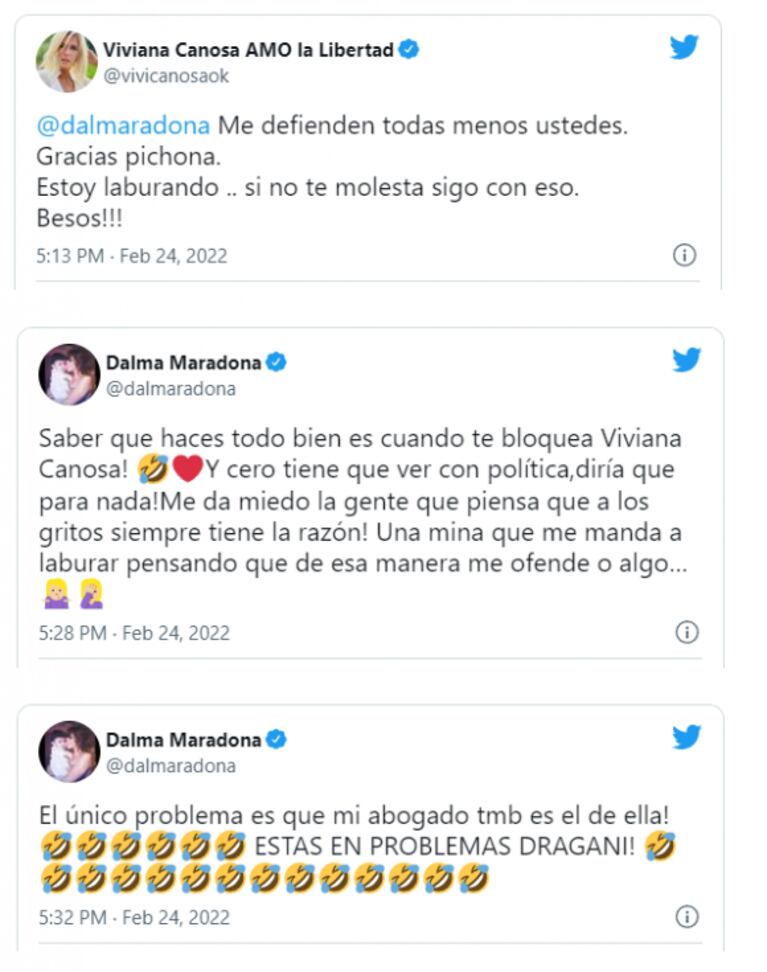 El abogado que comparten Dalma Maradona y Viviana Canosa se refirió a su feroz pelea: "Voy a tratar de que tomen un café"