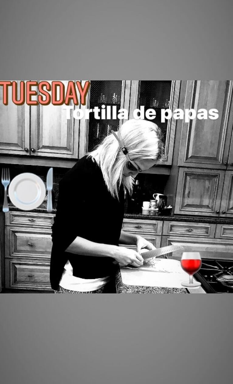 El accesorio poco fashion de Luisana Lopilato para cortar cebollas: "Sí, señores, con antiparras; no más lágrimas" 
