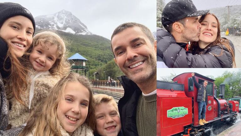 El actor vive unas vacaciones a pura nieve, familia y amor.