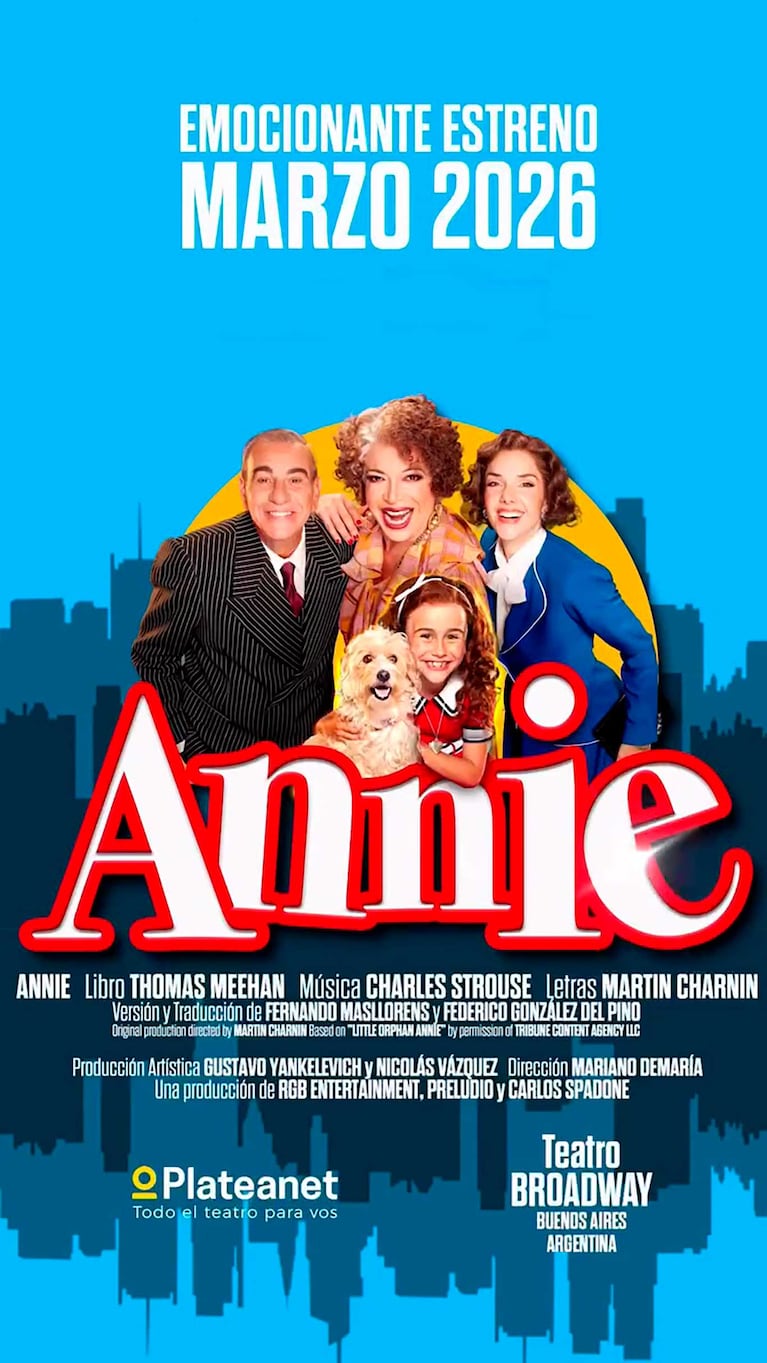 El afiche de Annie, el Musical (Foto: apturas Instagram @annieteatroarg)