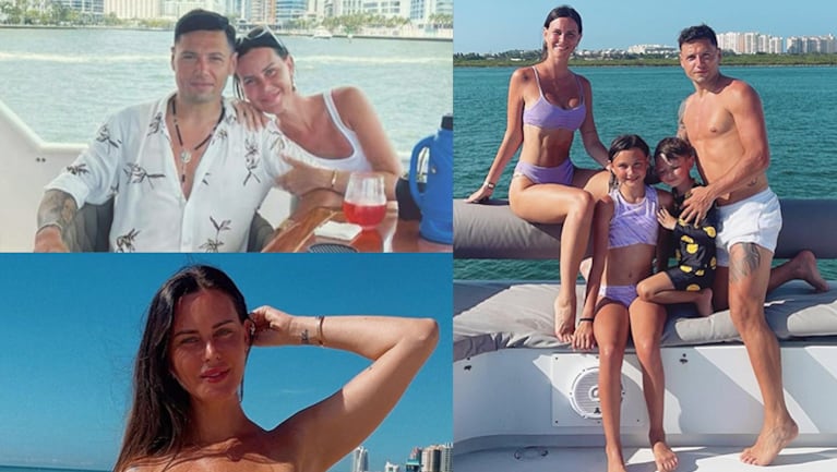 El álbum de fotos de las vacaciones familiares de Natalie Weber y Mauro Zárate en Miami.