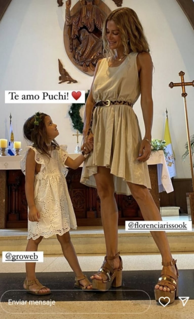 El álbum de fotos del bautismo de Joaquina, la hija de Vanina Escudero y Álvaro Navia: "Una gran emoción"