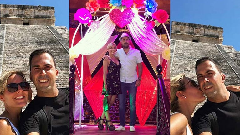 El álbum de las románticas vacaciones de Cora Debarbieri y Martín Arévalo en Cancún