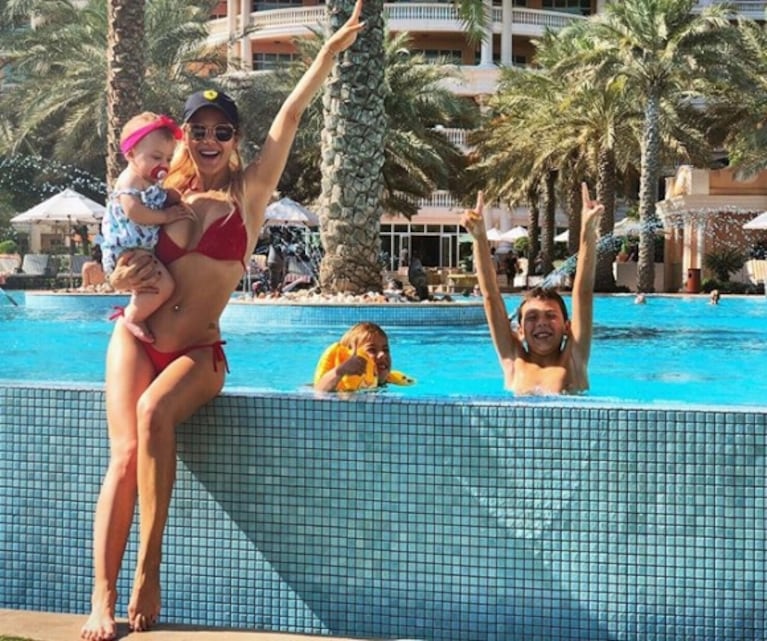 El álbum de las vacaciones de Evangelina Anderson con su familia en Dubai