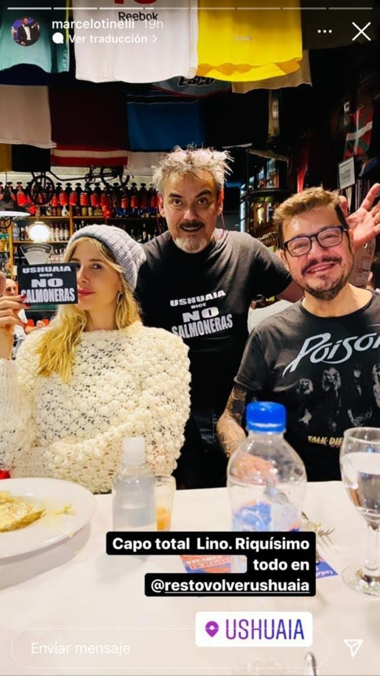 El álbum de las vacaciones de Marcelo Tinelli, Guillermina Valdés y Lolo en Ushuaia: "Un lugar maravilloso"