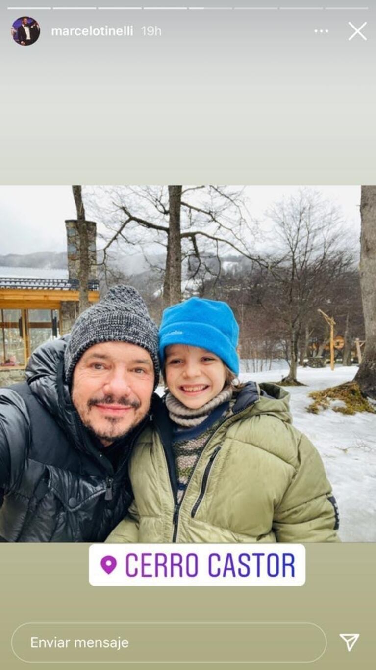 El álbum de las vacaciones de Marcelo Tinelli, Guillermina Valdés y Lolo en Ushuaia: "Un lugar maravilloso"