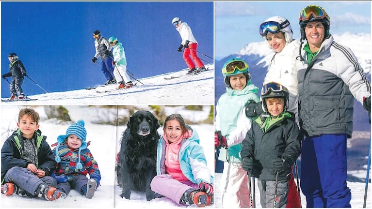 El álbum de las vacaciones de Sebastián Estevanez y su familia en el Cerro Castor (Fotos: revista Caras)
