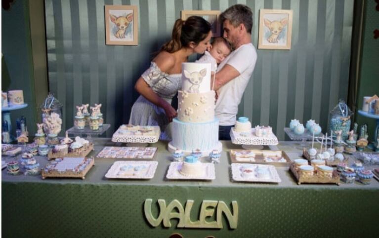 El álbum del primer cumpleaños de Valentín, el hijo de Lourdes Sánchez y el Chato Prada: mirá en quién se inspiraron para la decoración