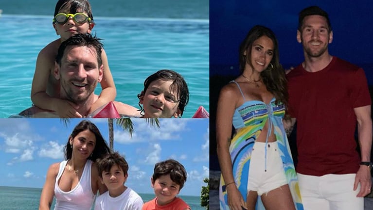 El álbum íntimo de las vacaciones de Lionel Messi y Antonela Roccuzzo con sus hijos en Miami.