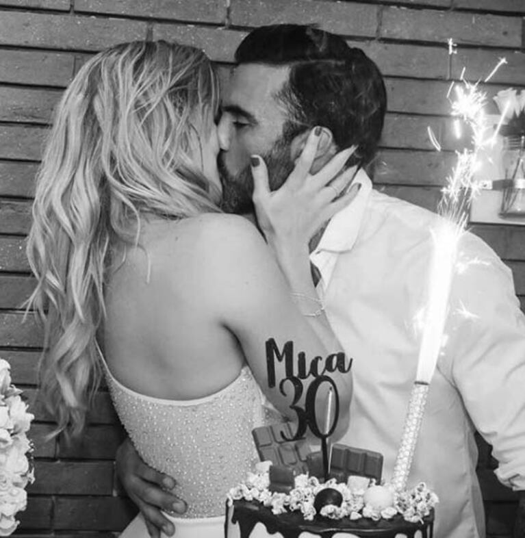 El álbum íntimo del cumple de 30 de Mica Viciconte: diversión y muchos mimos con Fabián Cubero