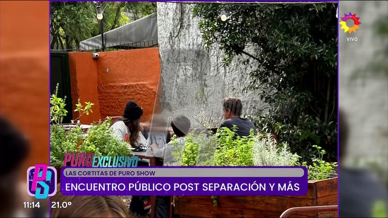 El almuerzo de Juana Repetto y Sebastián Graviotto. (Foto: Puro Show)