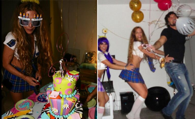 El alocado y sexy festejo de cumpleaños de Mónica Ayos. (Foto: Twitter)