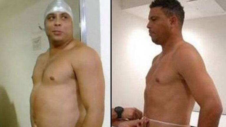 El antes y el después de Ronaldo, que bajó 17 kilos en 3 meses. (Foto: Clarin.com)
