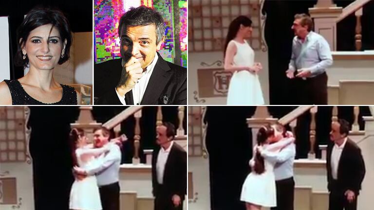 El apasionado beso ¿de ficción? de Nito Artaza y Cecilia Milone en el teatro: ¡hay video!