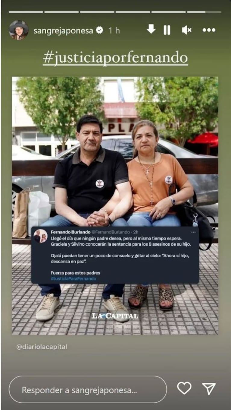 El apoyo de los famosos a la familia de Fernando Báez Sosa tras la sentencia para los rugbiers