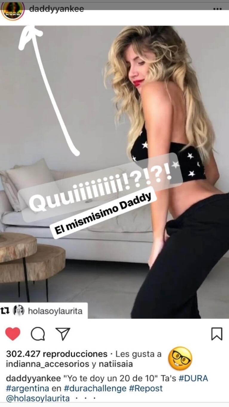 El baile sexy de Laurita Fernández... ¡que reposteó Daddy Yankee!: "Yo te doy un 20 de 10"