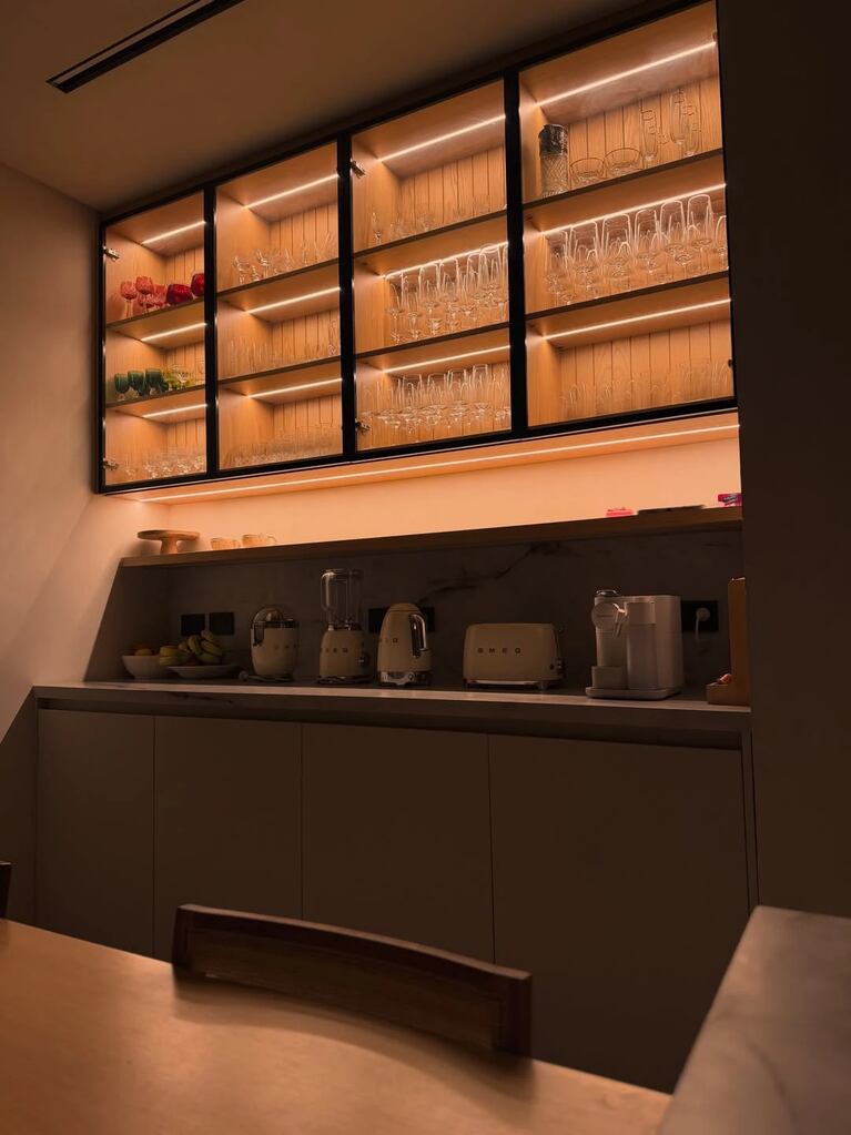 El bar coffee station de la cocina. 
Crédito Instagram